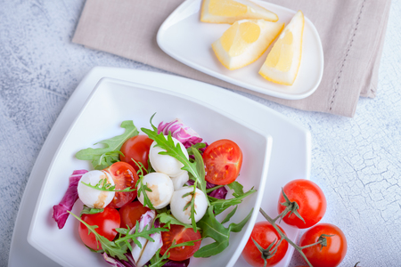 Salad with mozzarellaの写真素材