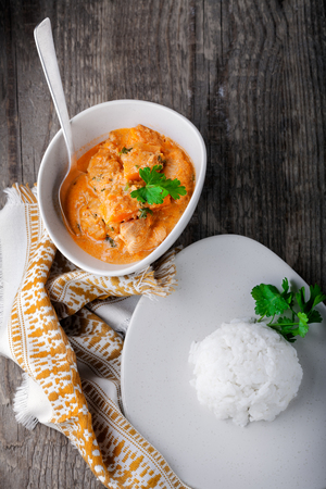 Chicken curry and riceの写真素材