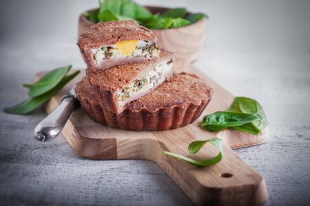 Mini Spinach Pieの写真素材