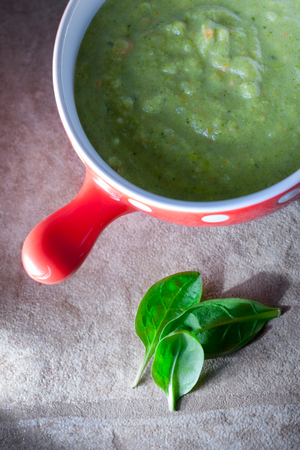 Spinach cream soupの写真素材