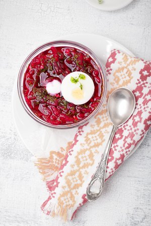 Cold beet soupの写真素材