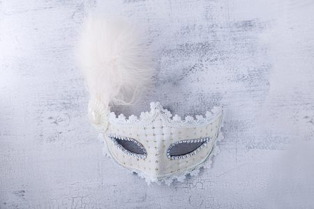 White carnival maskの写真素材