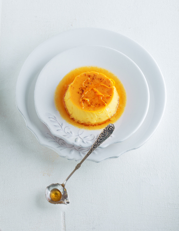Homemade Creme Caramelの写真素材