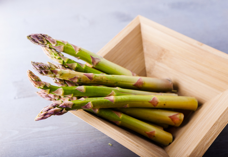 A bunch of fresh green Asparagusの写真素材