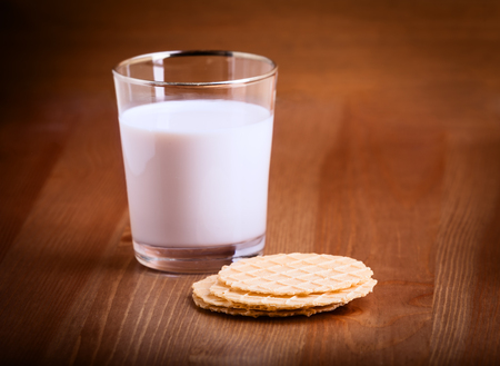Milk and crackersの写真素材