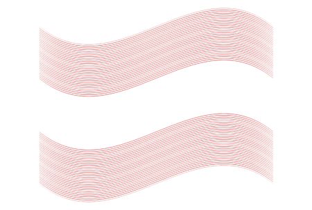 Waving Austrian flag made of lines over white backgroundの写真素材