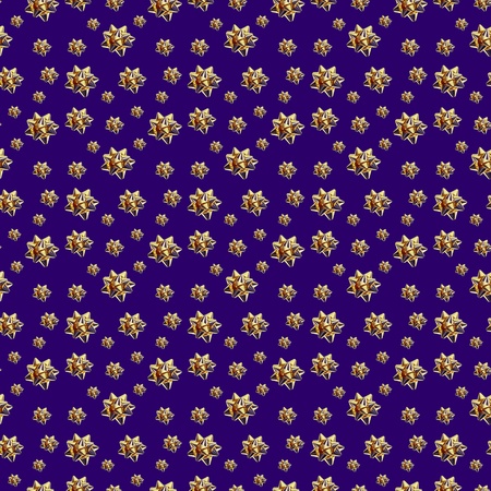 Seamless pattern with golden cockades over deep blue background.の写真素材