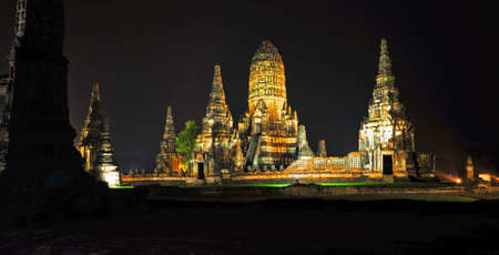 Wat Chaiwattanaram, the historical temple in Ayutthaya, Thailandの写真素材