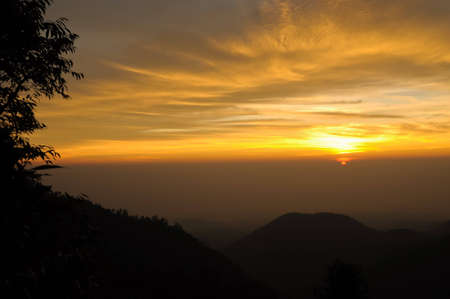 Sunrise in Thailandの写真素材