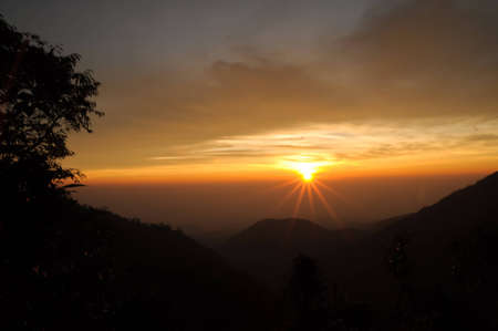 Sunrise in Thailandの写真素材