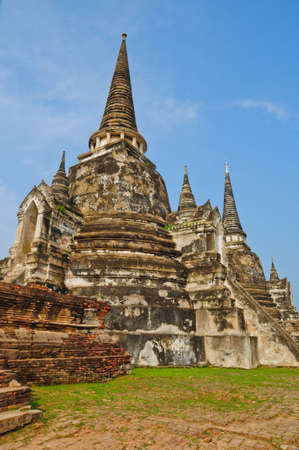 pagoda at Ayutthaya temple, thailandの写真素材