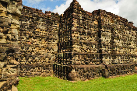 statue at Angkor Wat, Cambodiaの写真素材