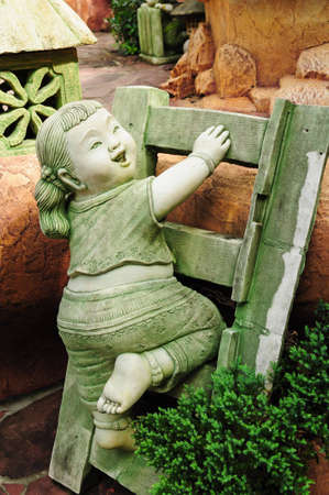 statue at the gardenの写真素材