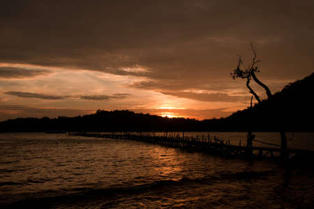 sunrise at coast of the seaの写真素材