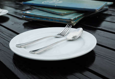 dinner plateの写真素材