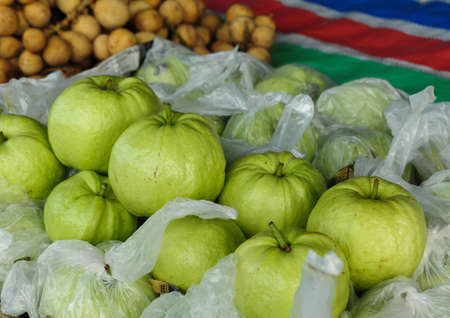 fresh guava fruit on the marketの写真素材