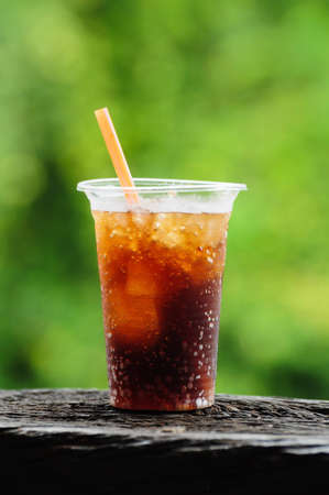 glass of soft drink