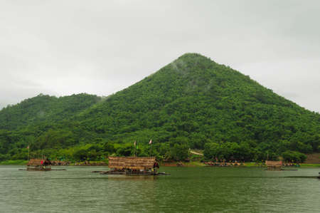Houseboat in Thailandの写真素材