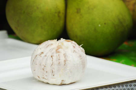 green grapefruit (pomelo) in thai market