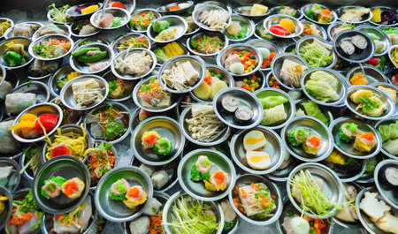 Buffet food on the tableの写真素材