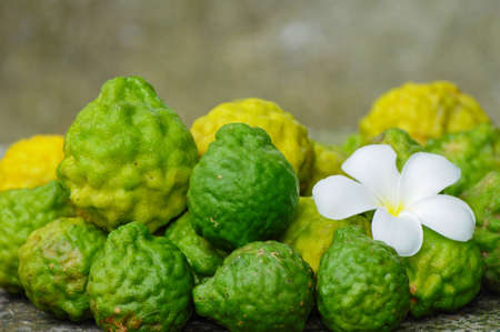 image of Kaffir Lime on the stone table
