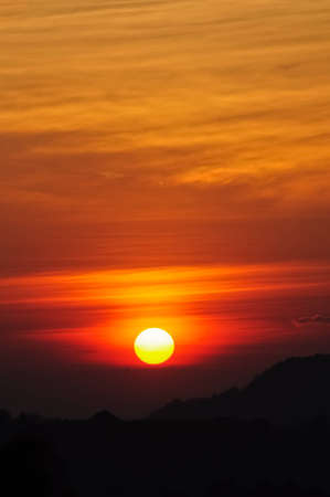 Sunrise and mountain in Thailand