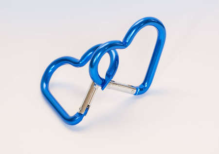 Blue Heart Shaped on white background