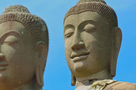 ruins statue buddha at Chaiwatthanaram Temple, Ayutthaya Historical Park, Thailandの写真素材