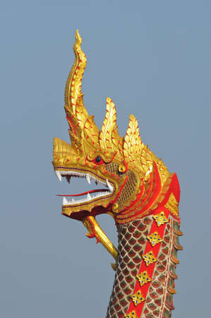 Thai dragon or king of Naga statueの写真素材
