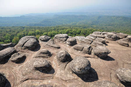 Rocky ground button that occurs naturallyの写真素材
