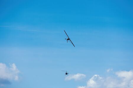 old military plane flies at air show