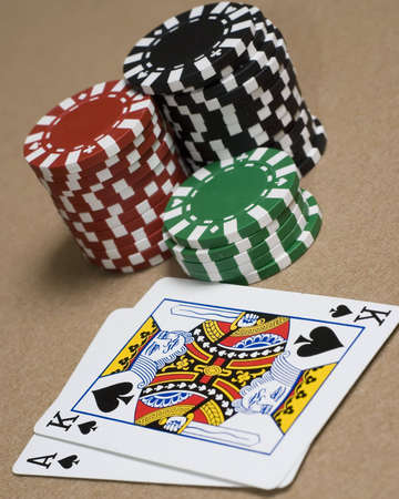 Texas hold em pre flop cards.のeditorial素材