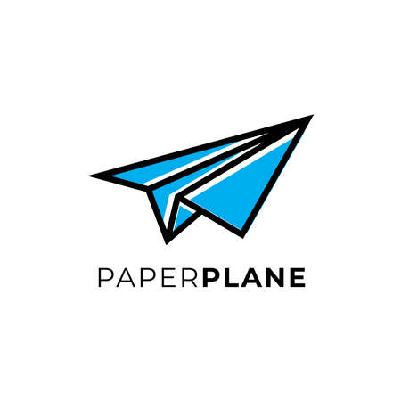 modern paper plane logo design inspirationsのイラスト素材