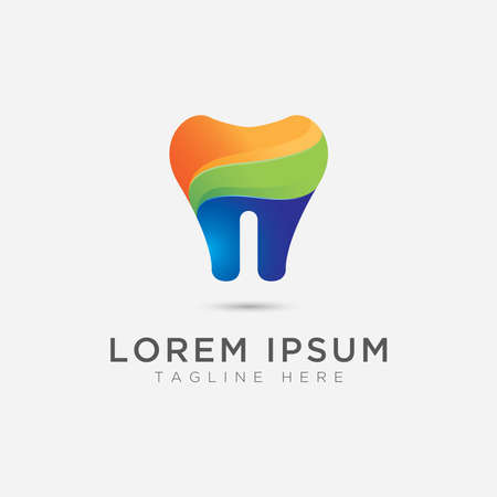 Modern dental symbol logo design template-Vectorのイラスト素材