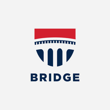 Bridge symbol logo design inspiration-Vector
