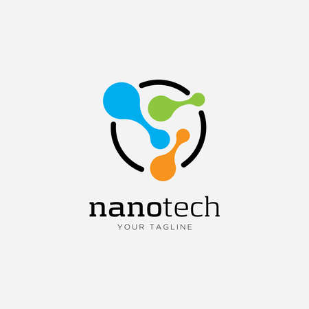 Abstract dots  shape logo design template.Vectorのイラスト素材