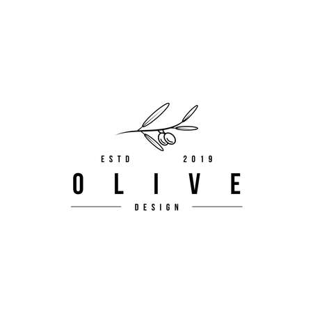 olive logo design vector template.Creative olive symbol for business companyのイラスト素材