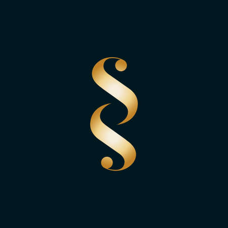 Double S icon.Letter S S icon logo design template.creative initial S S symbol.SS iconのイラスト素材