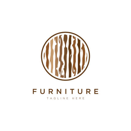furniture logo design.Symbol and icon of chairs, sofas, tables, and home furnishingsのイラスト素材