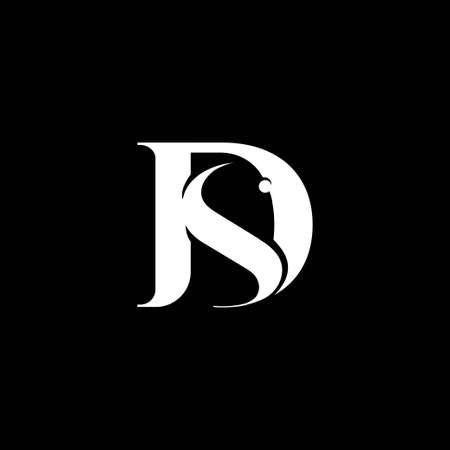 letter D S logo design vector template.Initial S D D S icon inspirationのイラスト素材