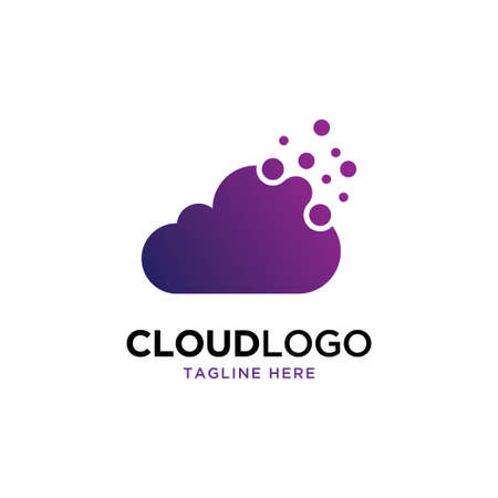 Creative cloud logo design vector template. modern cloud symbolのイラスト素材
