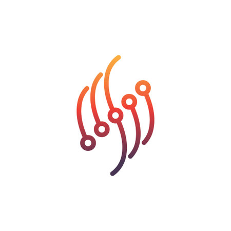 Abstract technology symbol letter S logo design templateのイラスト素材