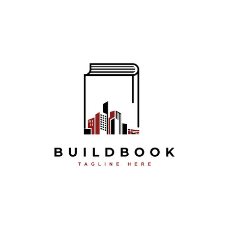 Construction book logo design symbol vector templateのイラスト素材