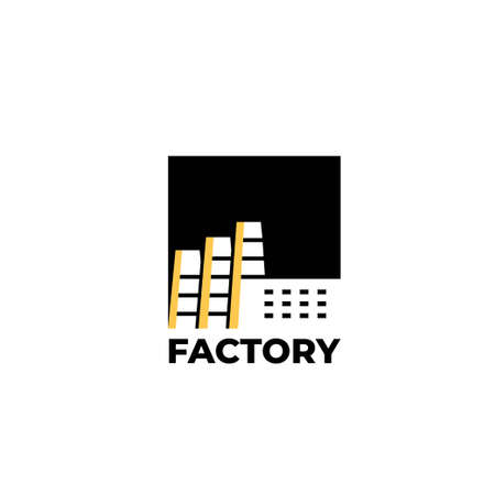 Factory illustration symbol logo design vector template.のイラスト素材