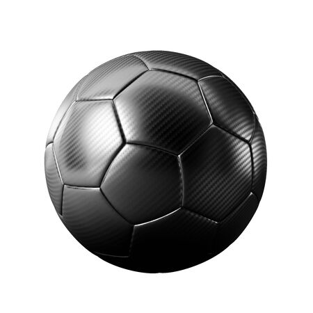 3D black classic soccer ball isolated - sports - game - worldcup の写真素材