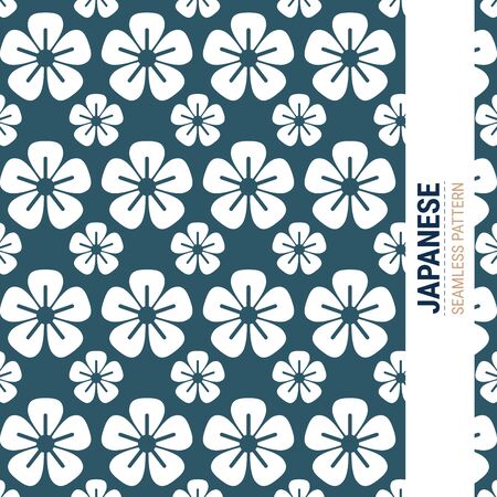 Japanese Sashiko Seamless pattern. This is a simple vector illustration with harmonious blend of retro and modern styles. The color can be changed if needed.のイラスト素材