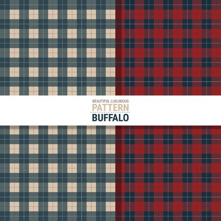 Beautiful luxurious pattern creative for buffalo, plaid, fabric, textile, clothes, tablecloth and other things. A seamless vector background. This is a simple vector illustration with harmonious blend of retro and modern styles. vector.のイラスト素材