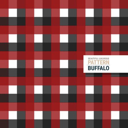 Beautiful luxurious pattern creative for buffalo, plaid, fabric, textile, clothes, tablecloth and other things. A seamless vector background. This is a simple vector illustration with harmonious blend of retro and modern styles.のイラスト素材