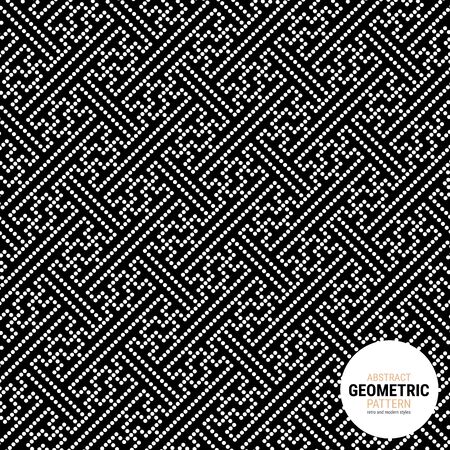 Abstract geometric pattern. A seamless vector background. This is a simple vector illustration with harmonious blend of retro and modern styles. The color can be changed if needed. vector.のイラスト素材