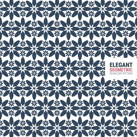 Elegant geometric seamless pattern. This is a simple vector illustration with harmonious blend of retro and modern styles. The color can be changed if needed.のイラスト素材